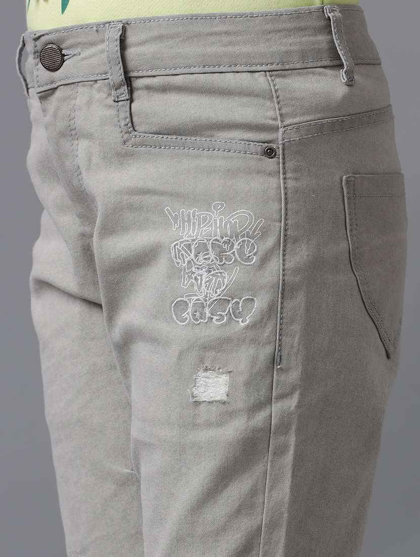 girls solid mid rise slim fit jeans - 22291995 -  Standard Image - 4