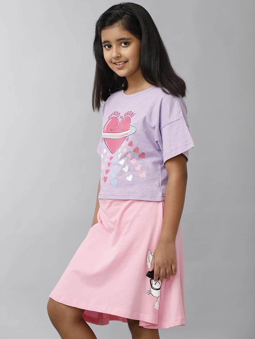 girls printed short sleeve tee - 22292016 -  Standard Image - 1