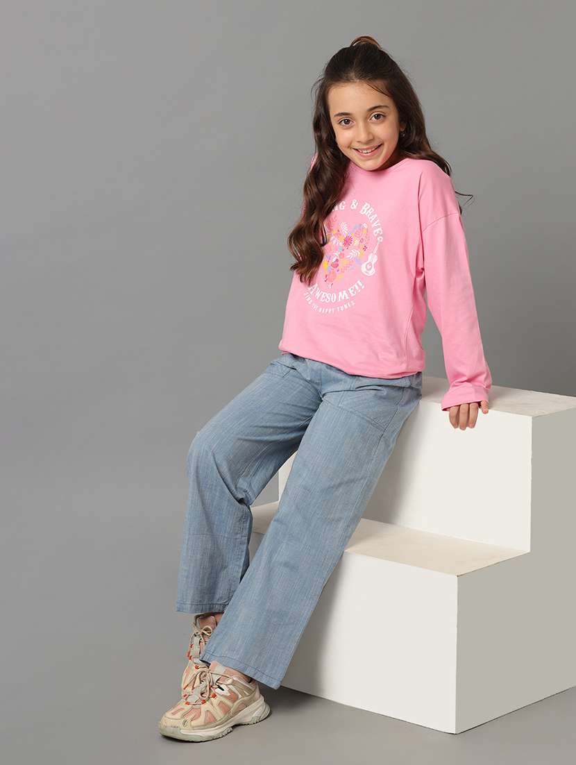 girls printed long sleeve tee - 22292027 -  Standard Image - 1
