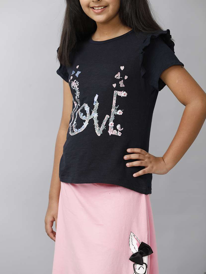 girls printed short sleeve tee - 22292035 -  Standard Image - 1
