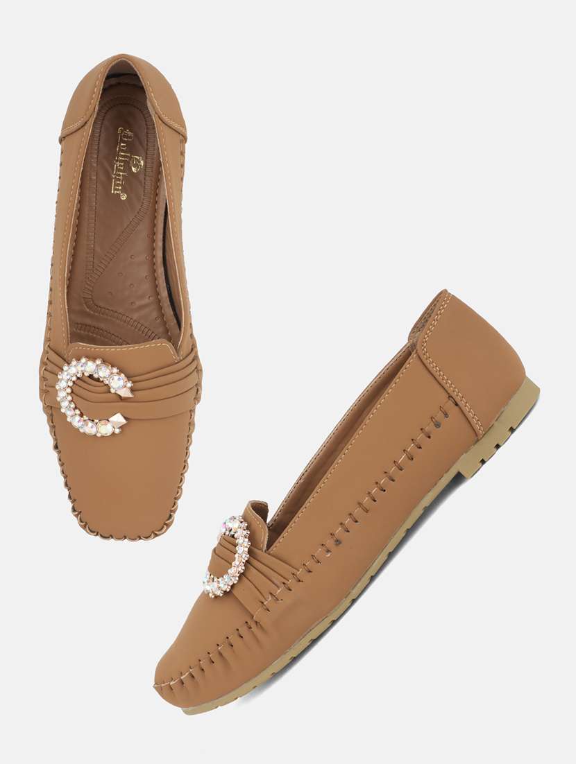 women beige slip on ballerina - 22292177 -  Standard Image - 4