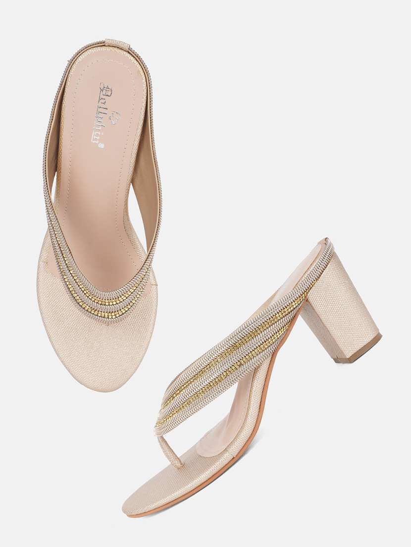 women embellsihed slip on sandal - 22292214 -  Standard Image - 4