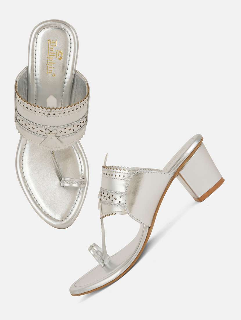 women solid one toe slip on sandal - 22292217 -  Standard Image - 4