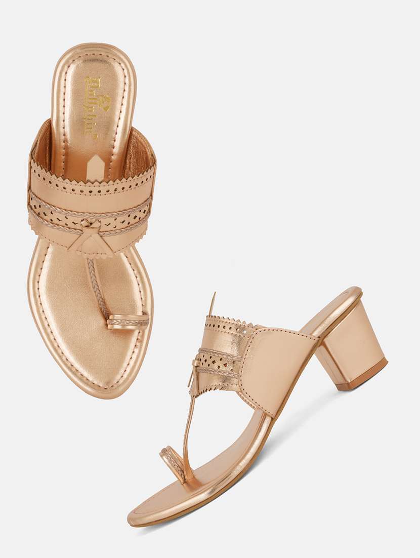 women solid one toe block heel sandals - 22292218 -  Standard Image - 4