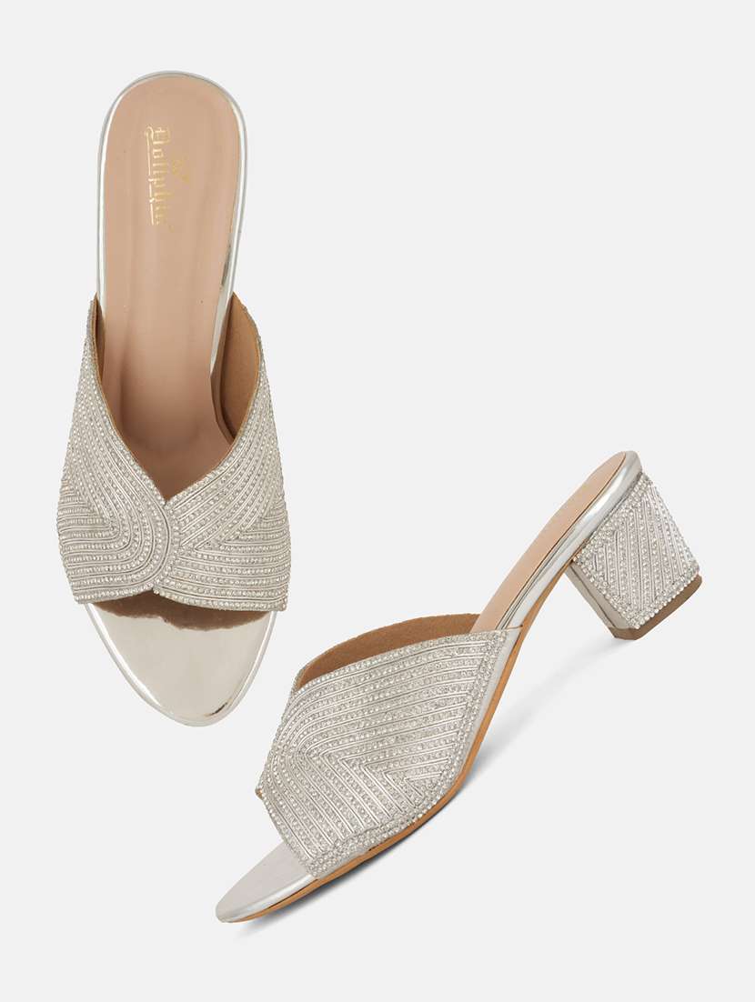 women embellished slip on sandal - 22292219 -  Standard Image - 4