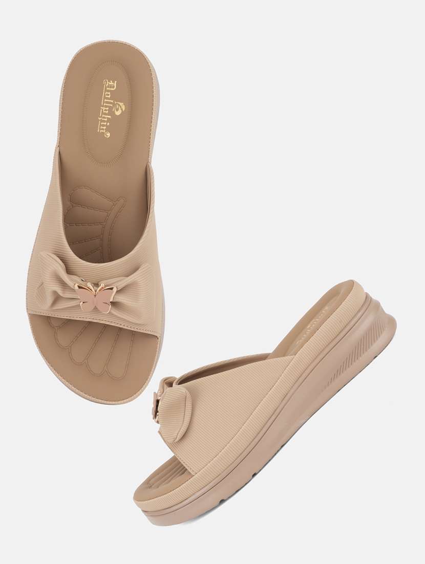 women solid platform wedge - 22292225 -  Standard Image - 4