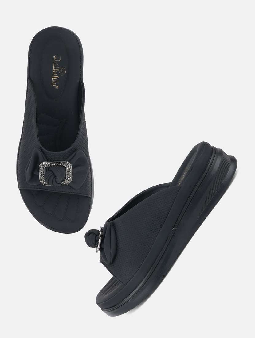women black slip on wedge - 22292227 -  Standard Image - 4