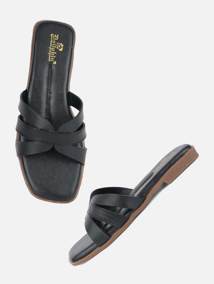 women solid slip on flat sandal - 22292233 -  Standard Image - 4