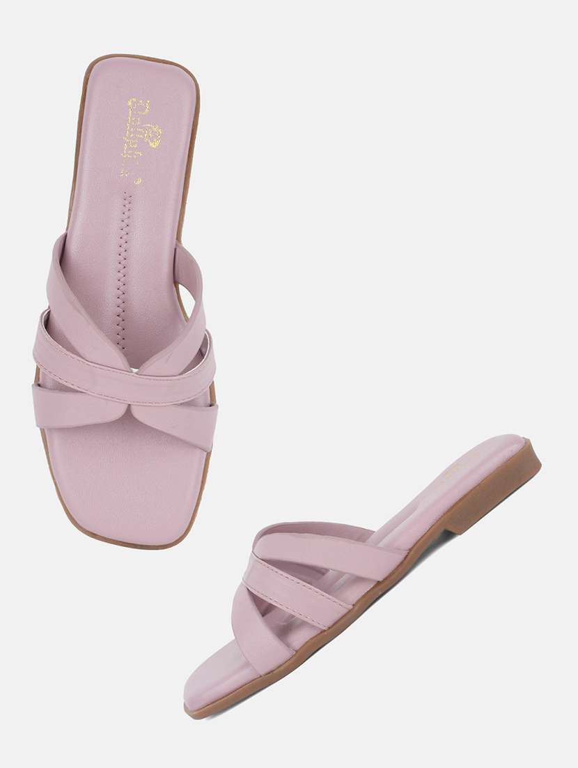 women solid slip on flat sandal - 22292234 -  Standard Image - 4