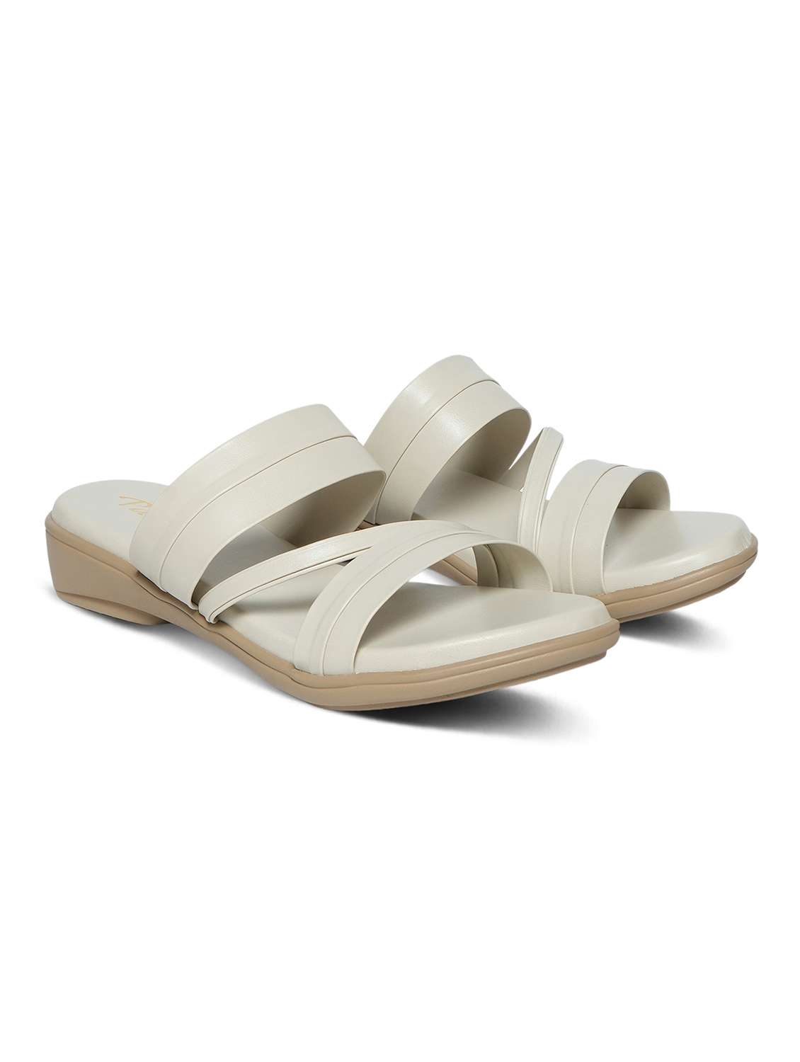 women solid slip on flat sandals - 22292240 -  Standard Image - 1