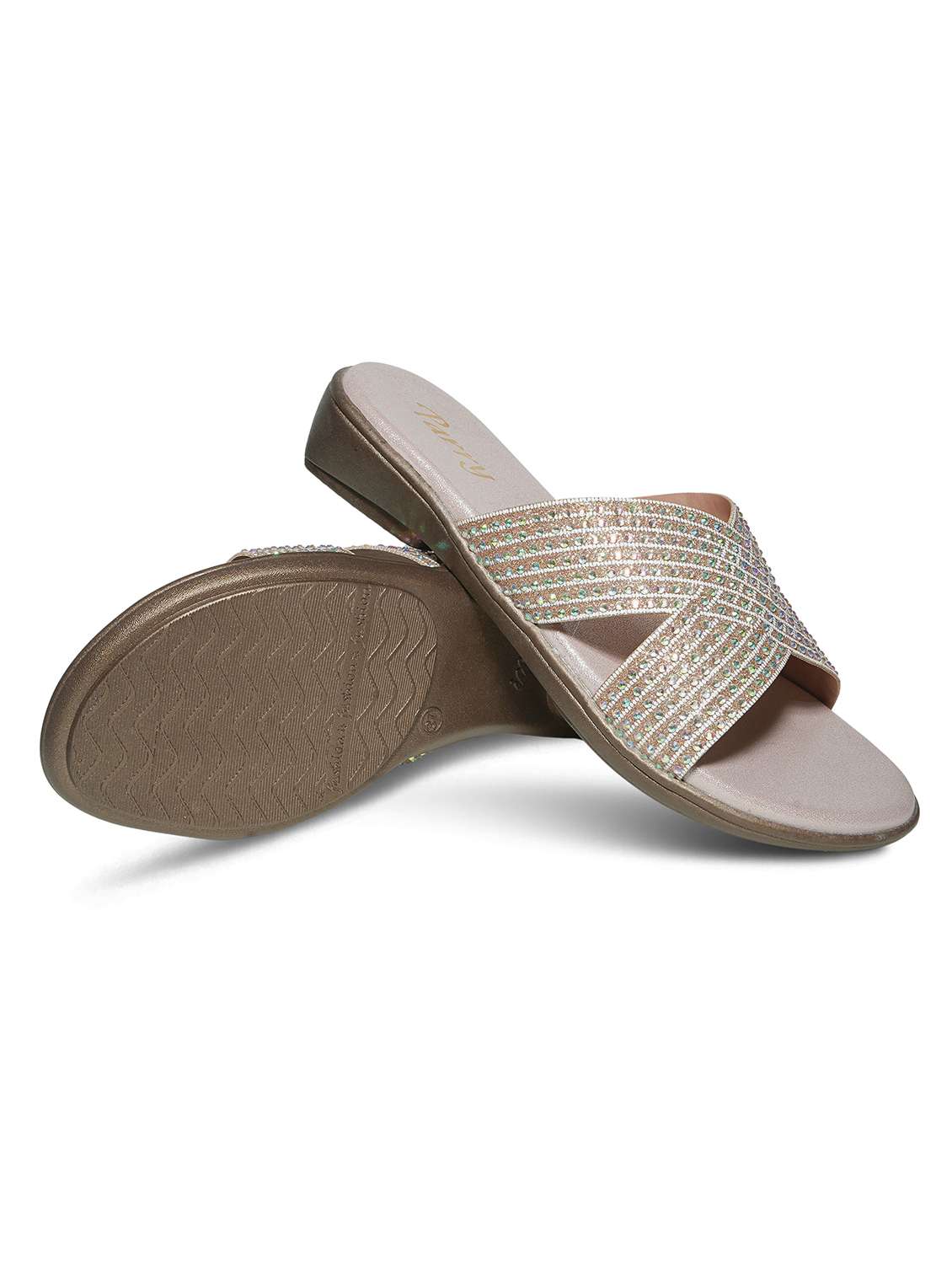 women embellished slip on flat sandals - 22292244 -  Standard Image - 4