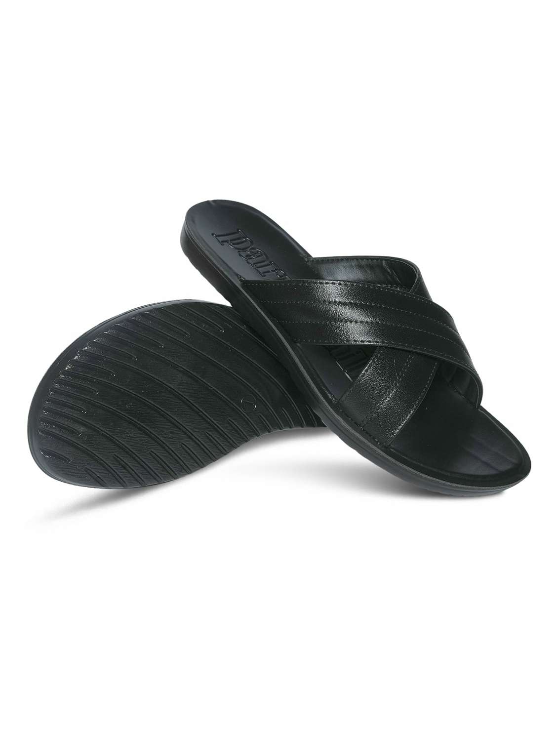 men black slip on sandal - 22292269 -  Standard Image - 4