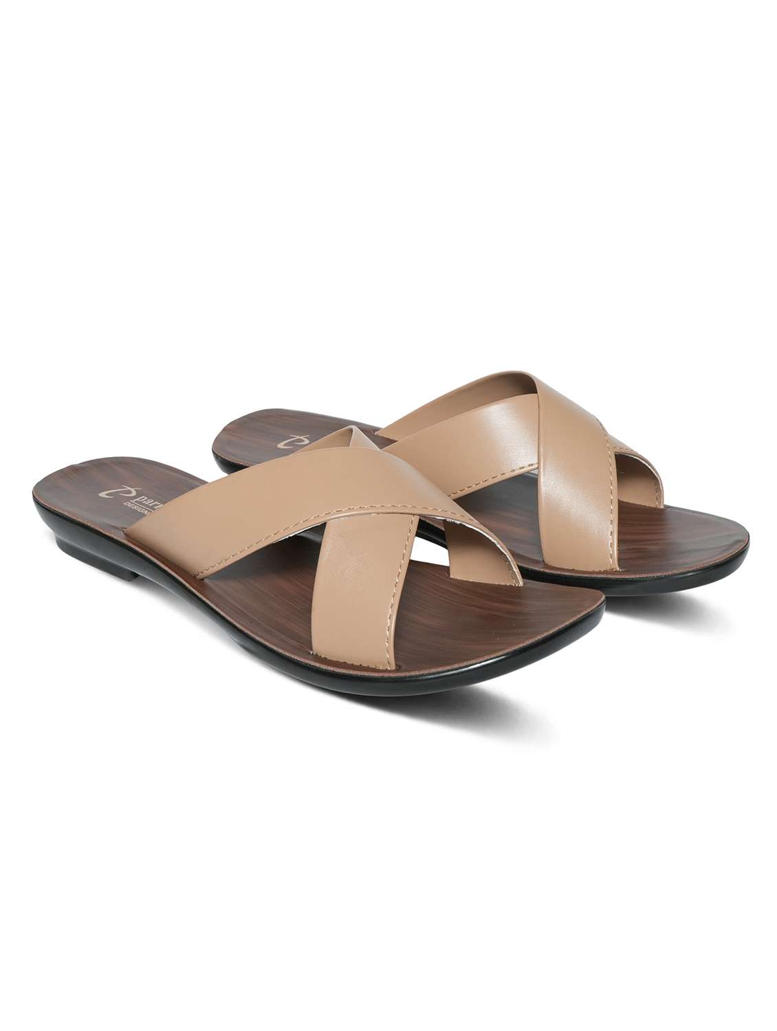 women solid slip on flat sandals - 22292274 -  Standard Image - 1