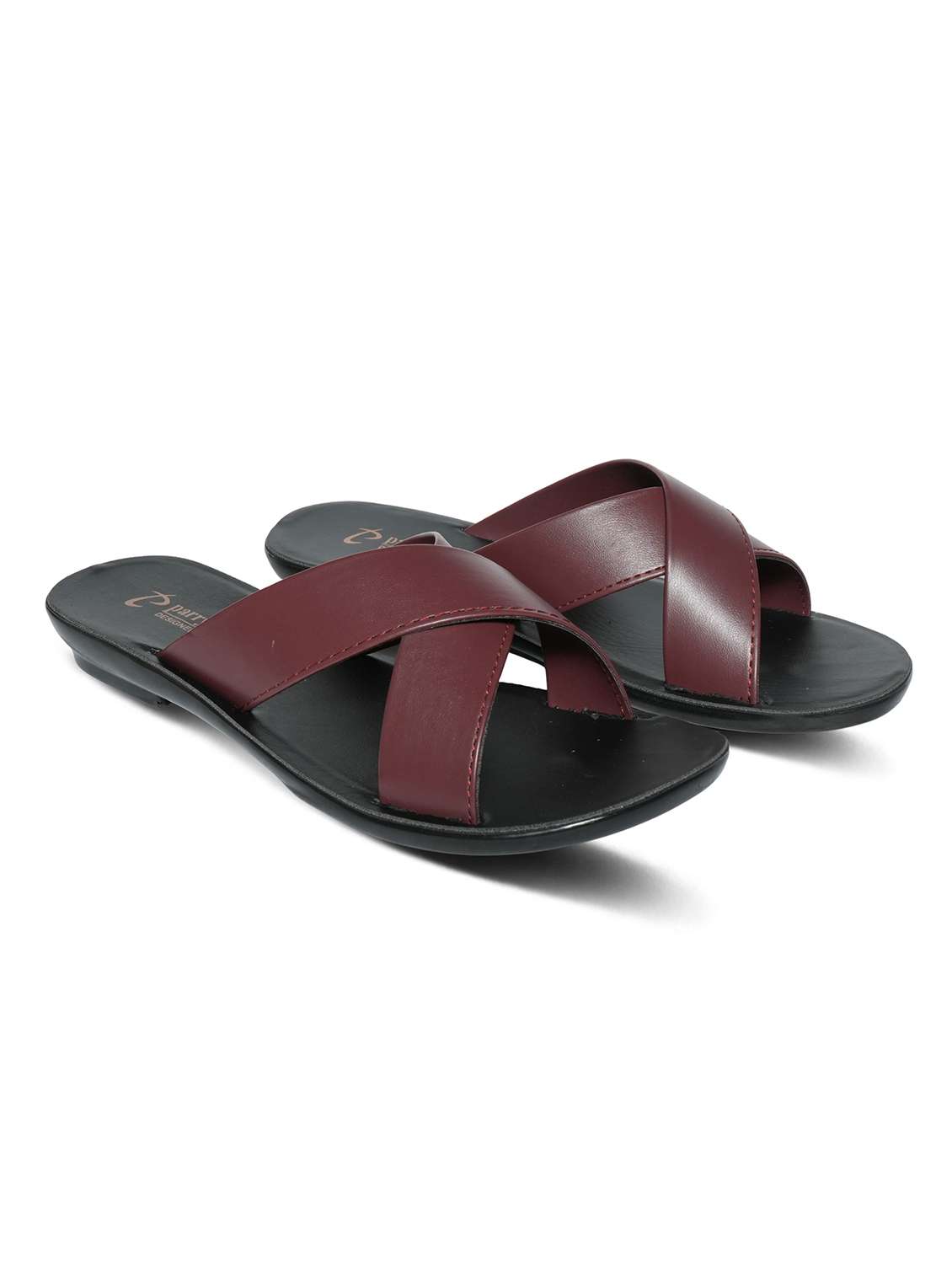 women solid slip on flat sandals - 22292275 -  Standard Image - 1