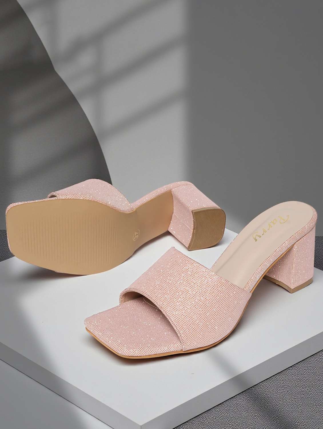 women solid slip on sandals