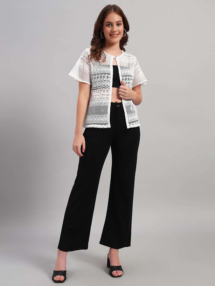 women self designed short sleeve regular shrug - 22292311 -  Standard Image - 6