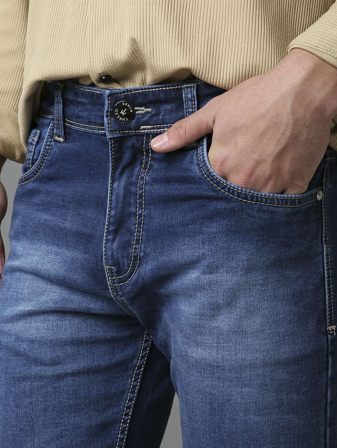 men washed mid rise full length jeans - 22292669 -  Standard Image - 4