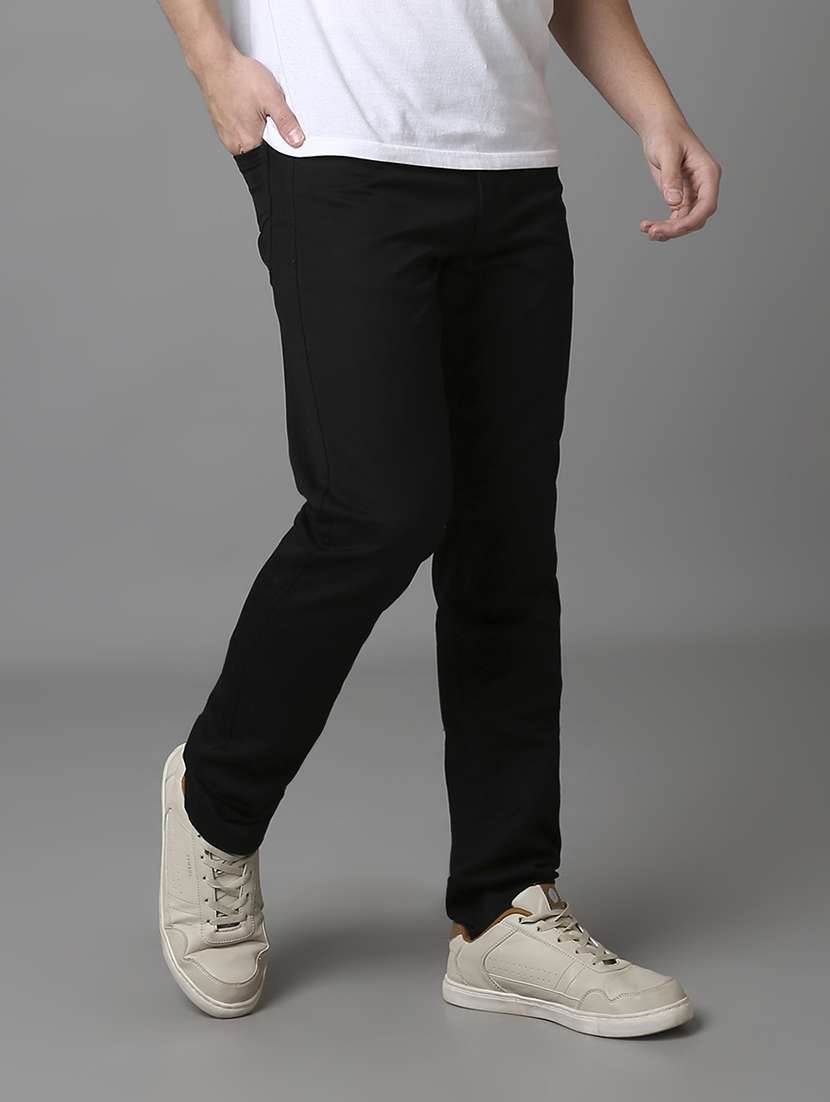 men plain mid rise full length jeans - 22292671 -  Standard Image - 1