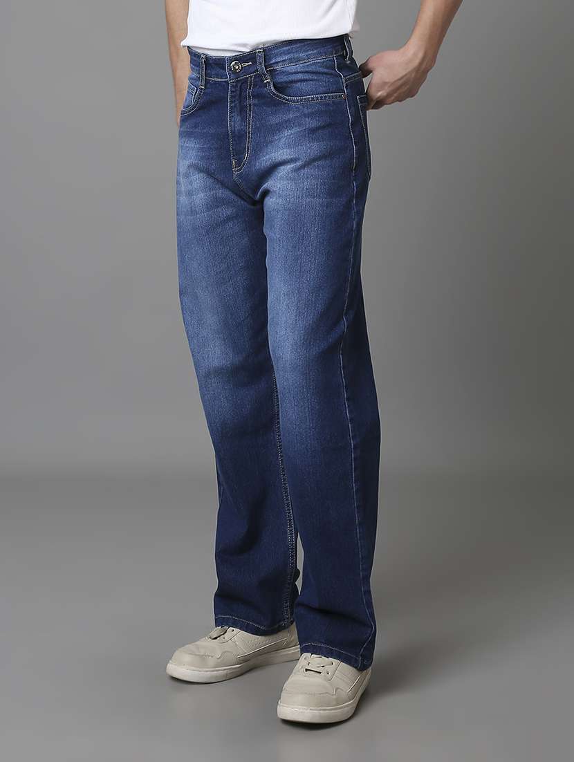 men washed high rise full length jeans - 22292674 -  Standard Image - 1