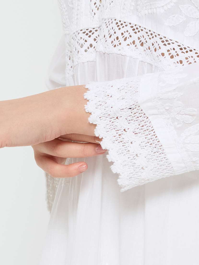 white cotton straight kurta - 22292690 -  Standard Image - 6