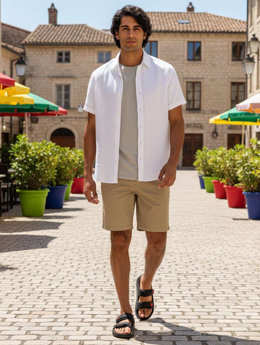 men solid slip on slider - 22293000 -  Standard Image - 4