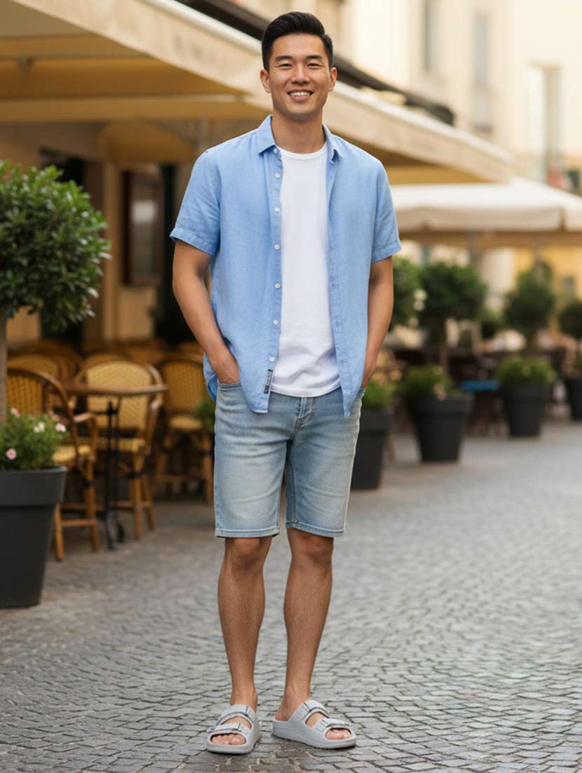 men solid slip on slider - 22293001 -  Standard Image - 4