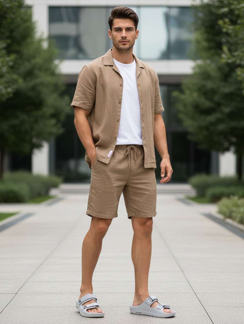 men solid slip on slider - 22293012 -  Standard Image - 4