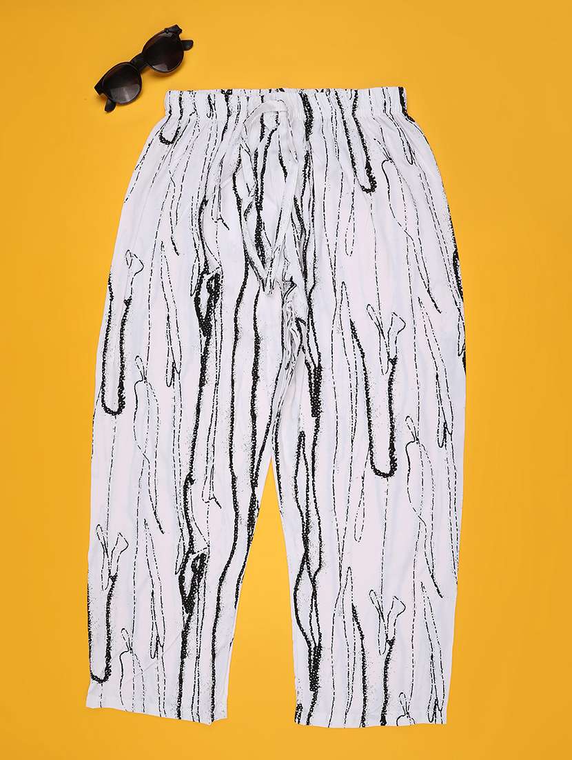 girls printed mid rise loungewear pyjama - 22293218 -  Standard Image - 1