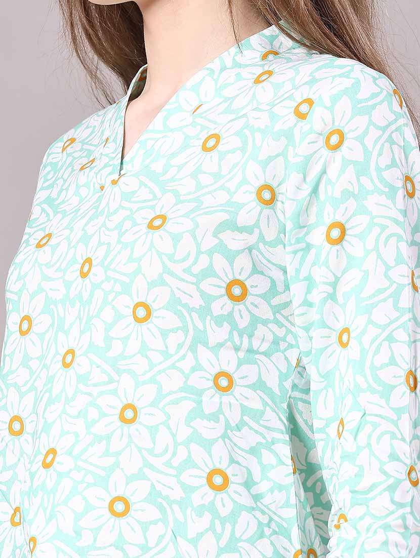 women green rayon straight kurti - 22293244 -  Standard Image - 1