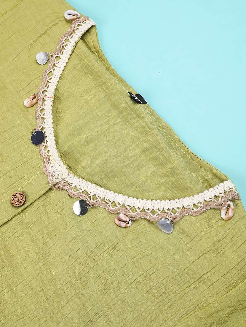 girls solid three quarter sleeve top - 22293245 -  Standard Image - 4