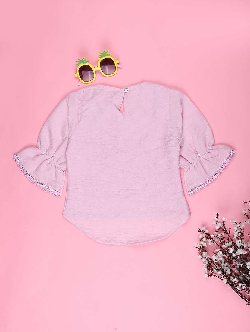 girls embellished bell sleeve top - 22293308 -  Standard Image - 1