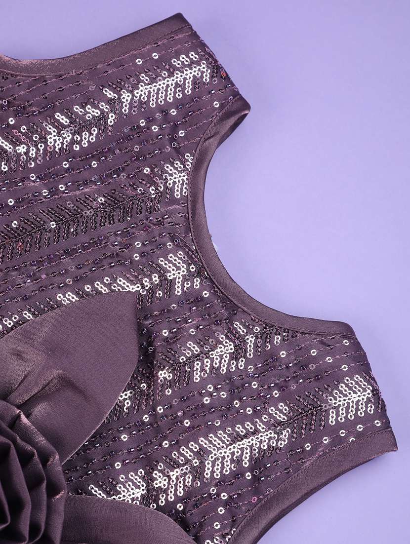 girls self designed sleeveless flared frock - 22293420 -  Standard Image - 4