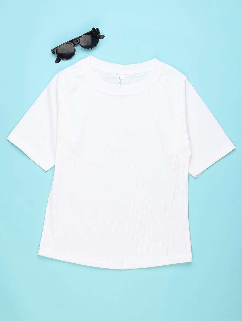 girls solid short sleeve tee - 22293445 -  Standard Image - 1
