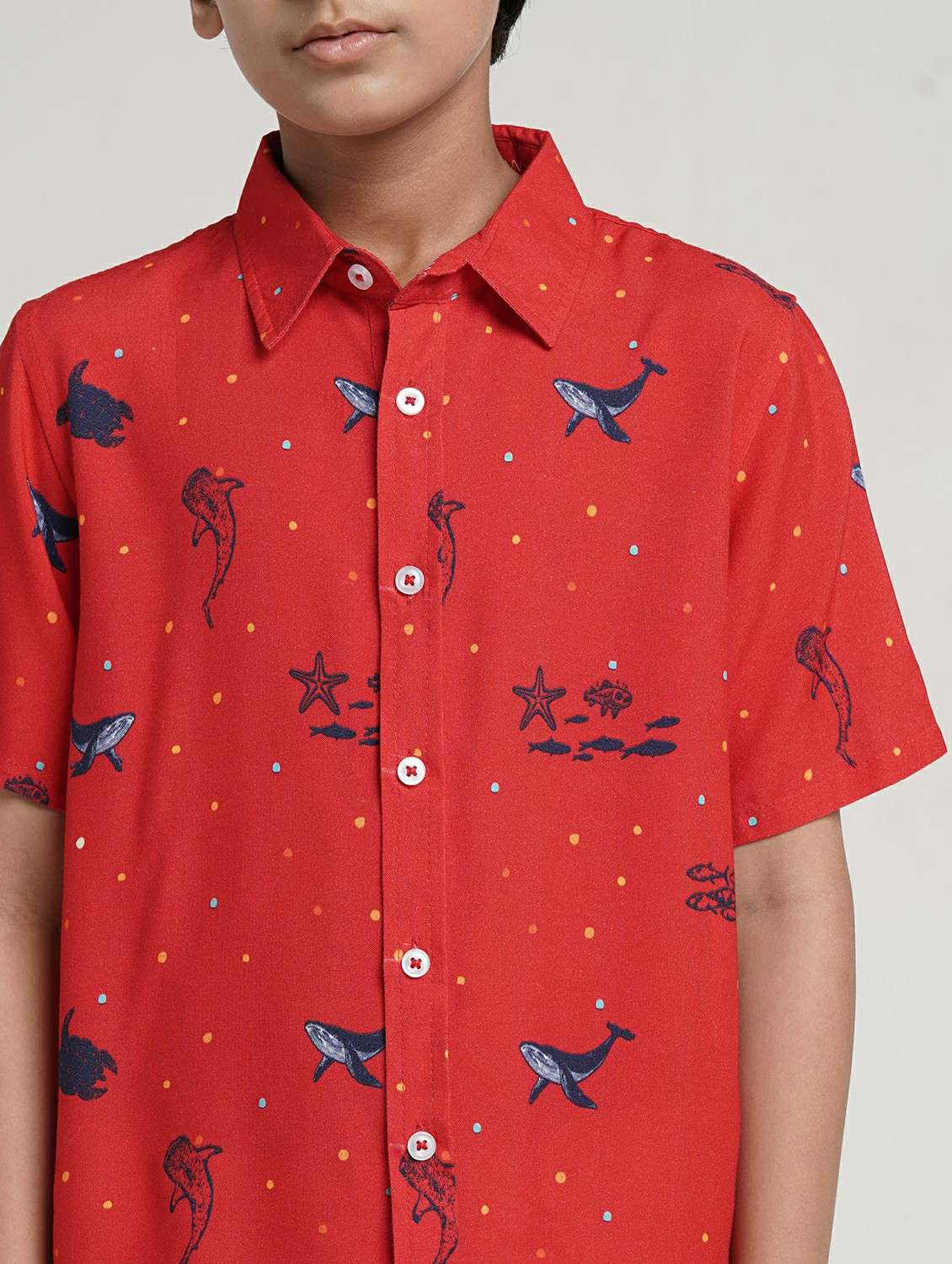 red cotton shirt - 22293465 -  Standard Image - 4