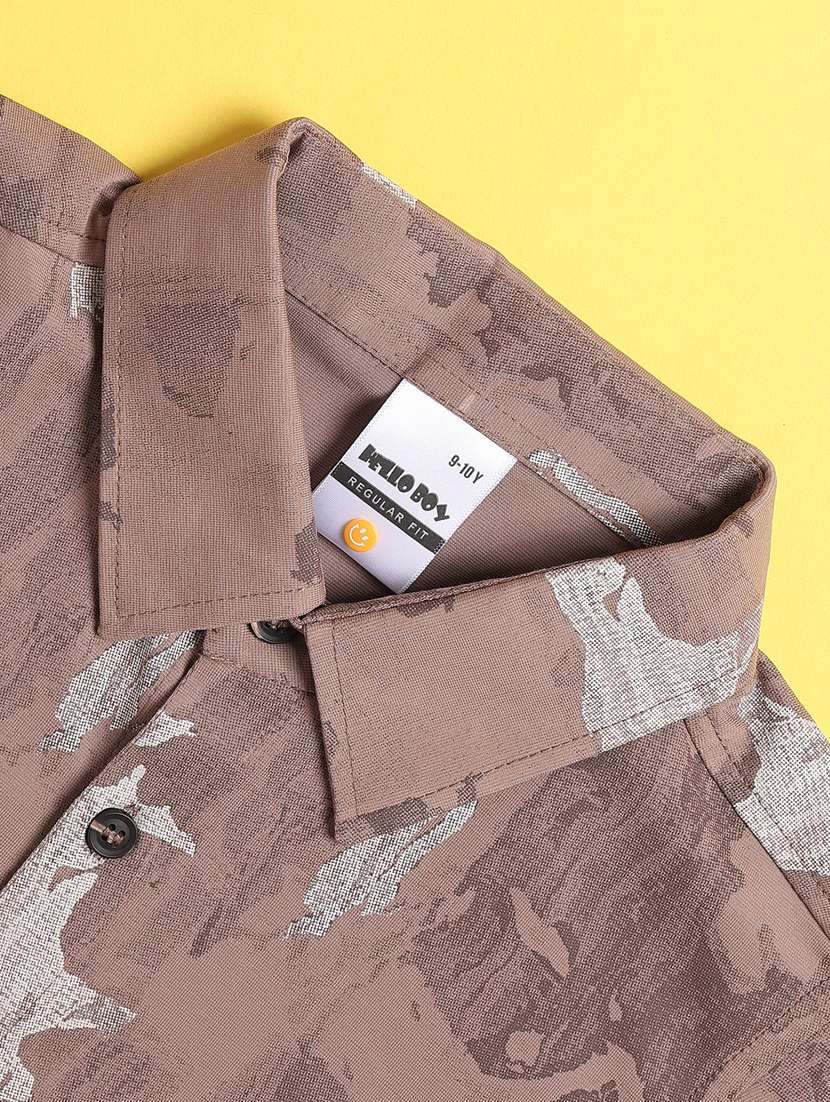 boys printed short sleeves casual shirt - 22293476 -  Standard Image - 4