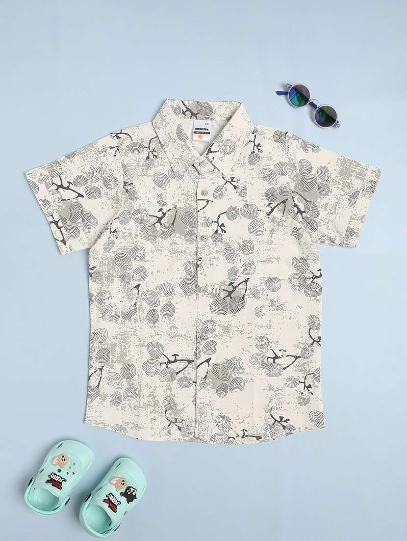 boys printed short sleeves casual shirt - 22293477 -  Standard Image - 1