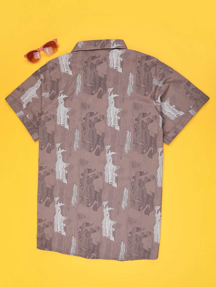 boys printed collared short sleeve shirt - 22293481 -  Standard Image - 1