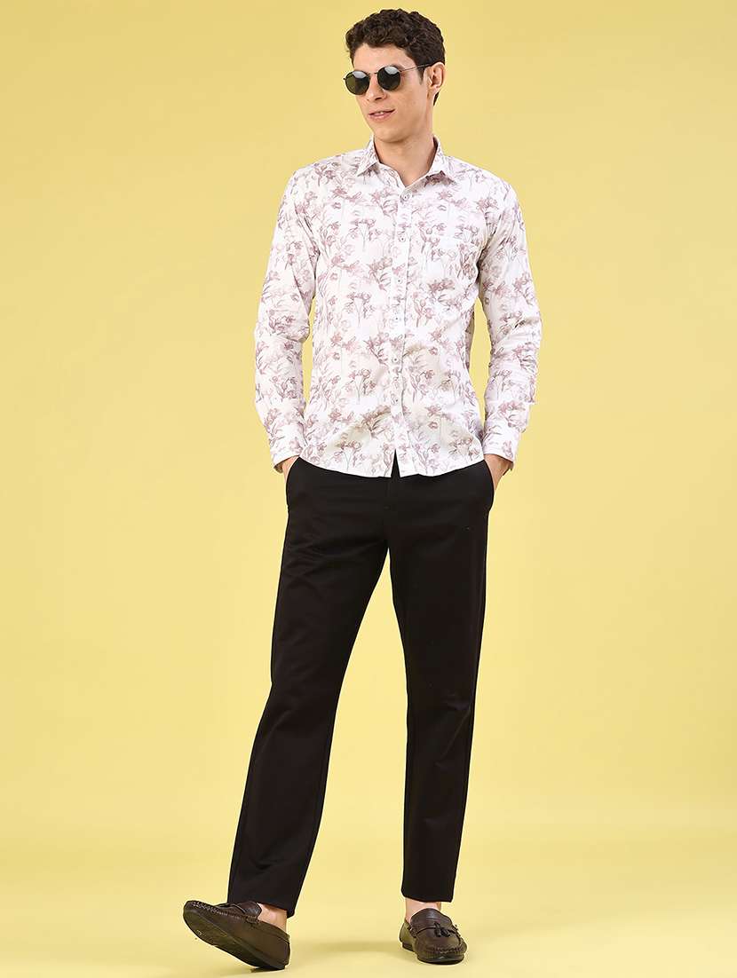 men solid mid rise chinos casual trouser - 22293562 -  Standard Image - 4