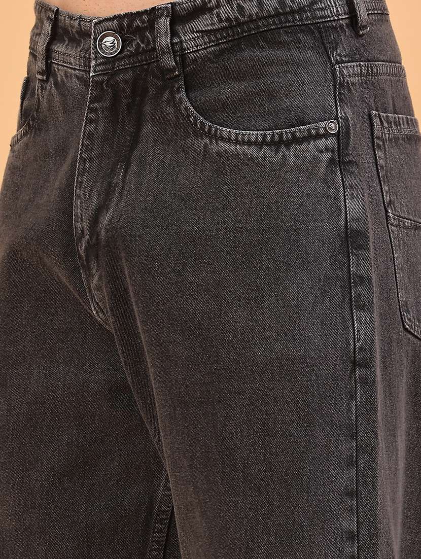 men plain mid rise full length straight fit jeans - 22293585 -  Standard Image - 1
