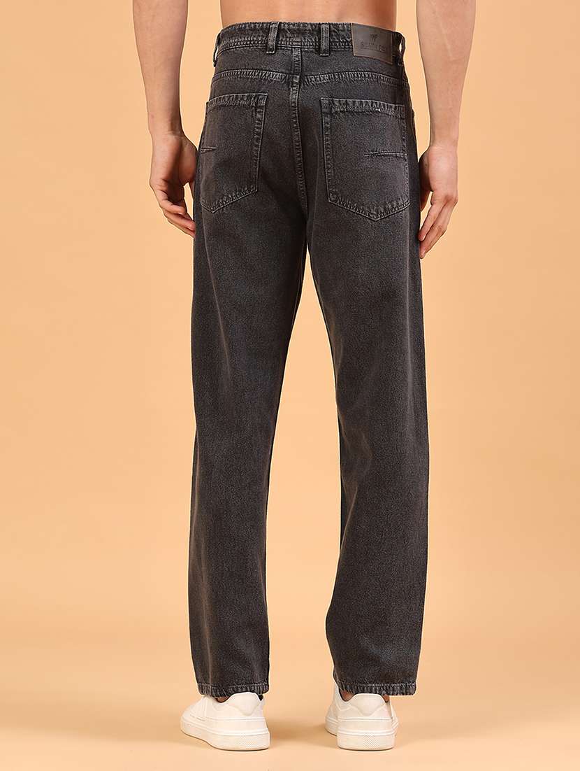 men plain mid rise full length straight fit jeans - 22293585 -  Standard Image - 4