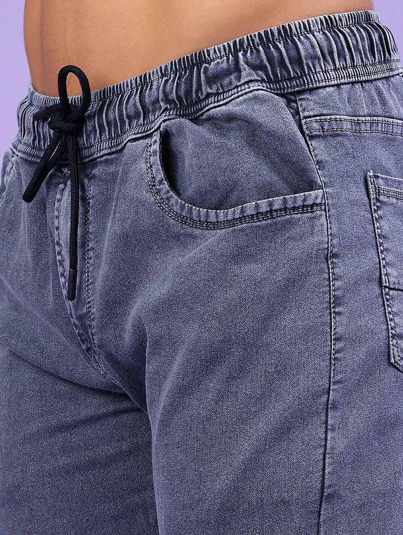 men solid mid rise regular fit jogger - 22293590 -  Standard Image - 1