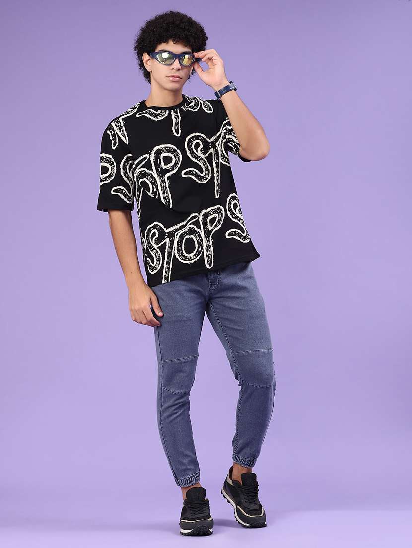 men solid mid rise regular fit jogger - 22293590 -  Standard Image - 4