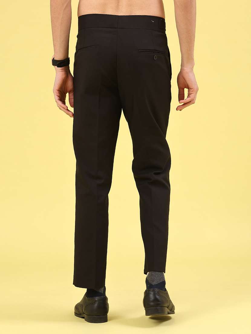 black cotton pleated trousers formal - 22293597 -  Standard Image - 4