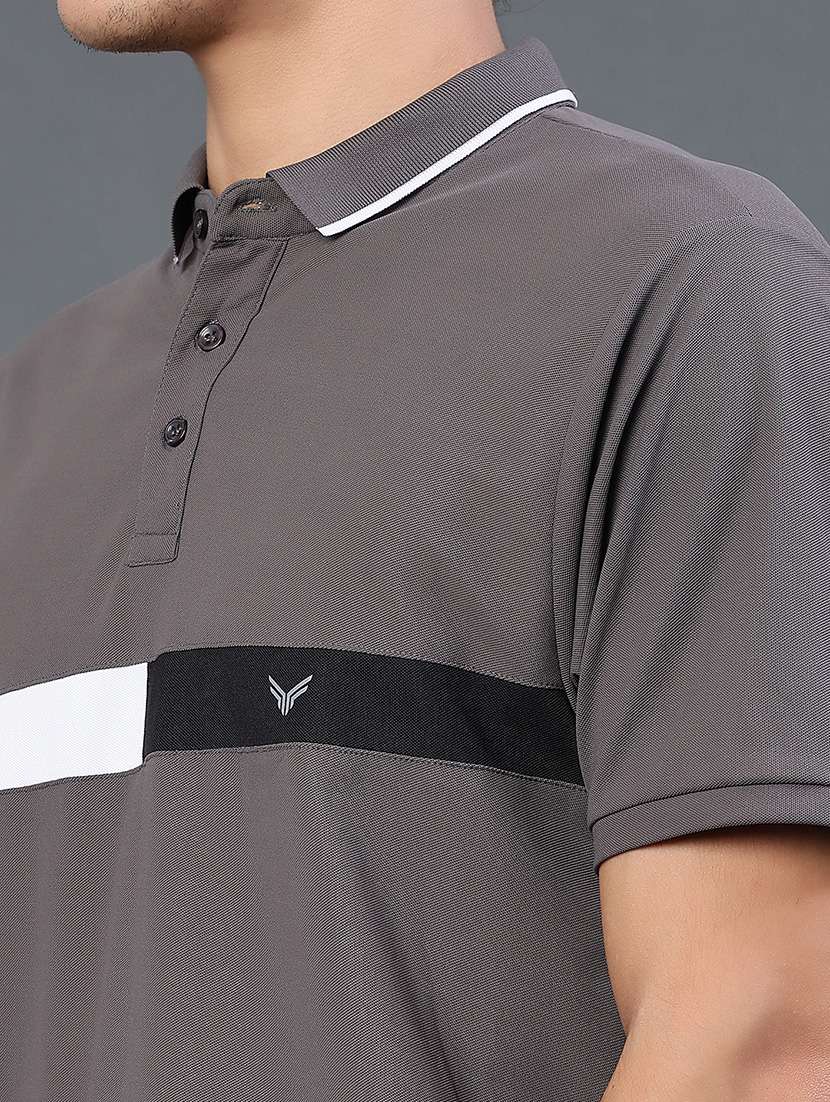 men taped short sleeves polo t-shirt - 22293605 -  Standard Image - 1