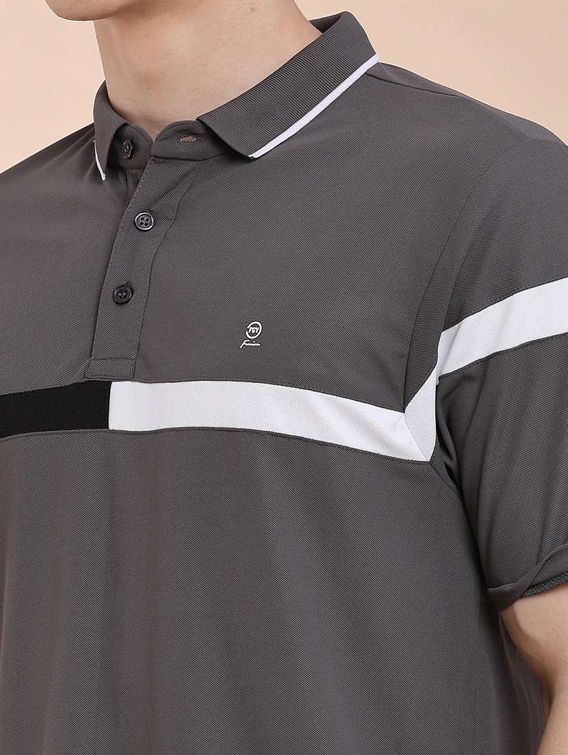 men taped short sleeves polo t-shirt - 22293607 -  Standard Image - 1