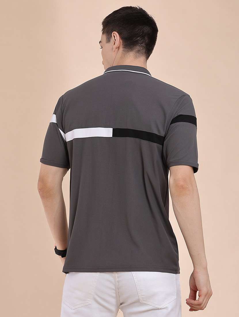 men taped short sleeves polo t-shirt - 22293607 -  Standard Image - 4