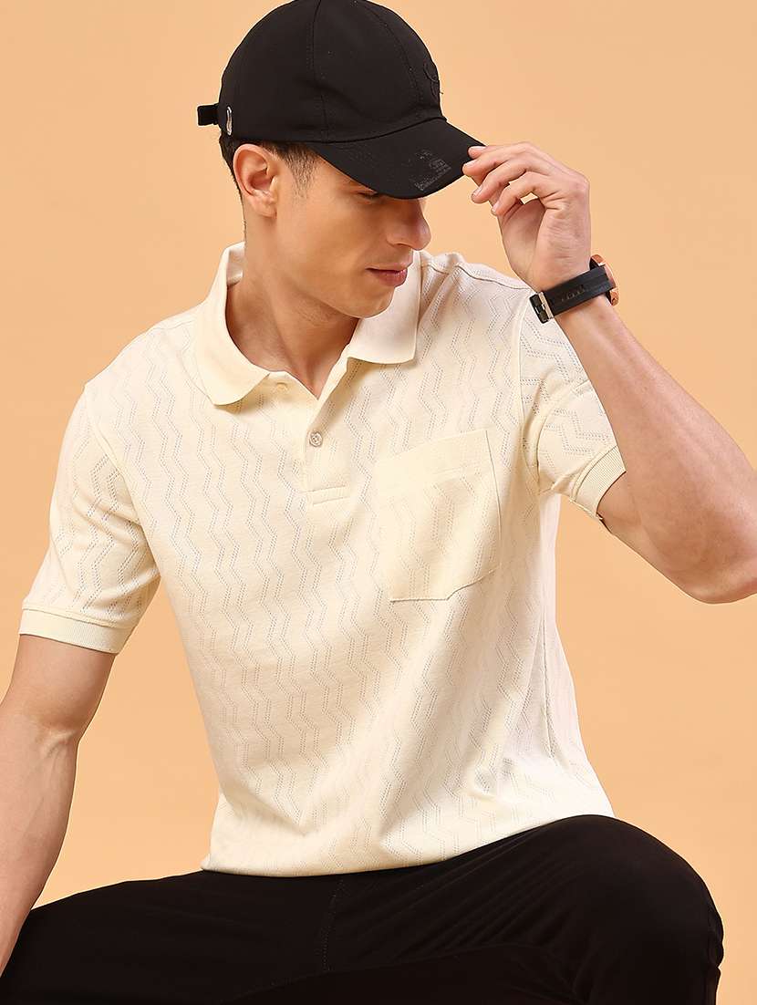 men beige cotton blend plain t-shirt - 22293609 -  Standard Image - 1