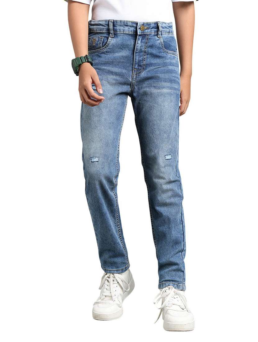 boys distressed mid rise slim fit jean - 22293619 -  Standard Image - 1