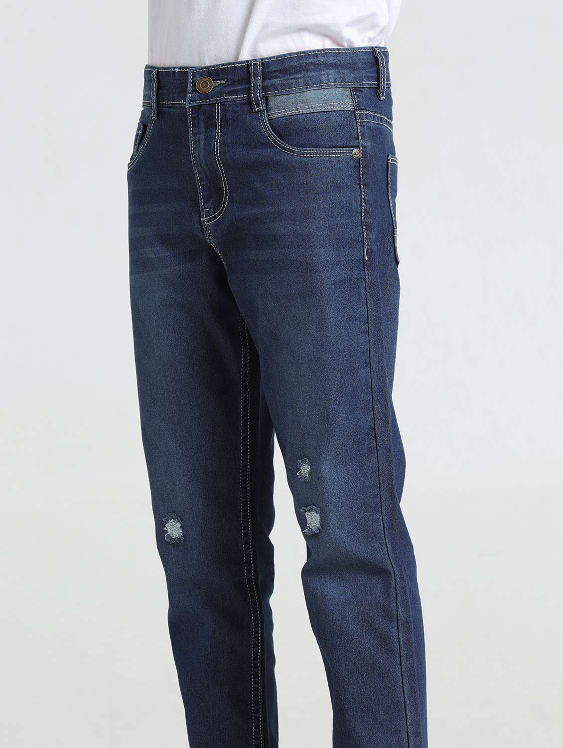 blue denim distressed jean - 22293623 -  Standard Image - 4