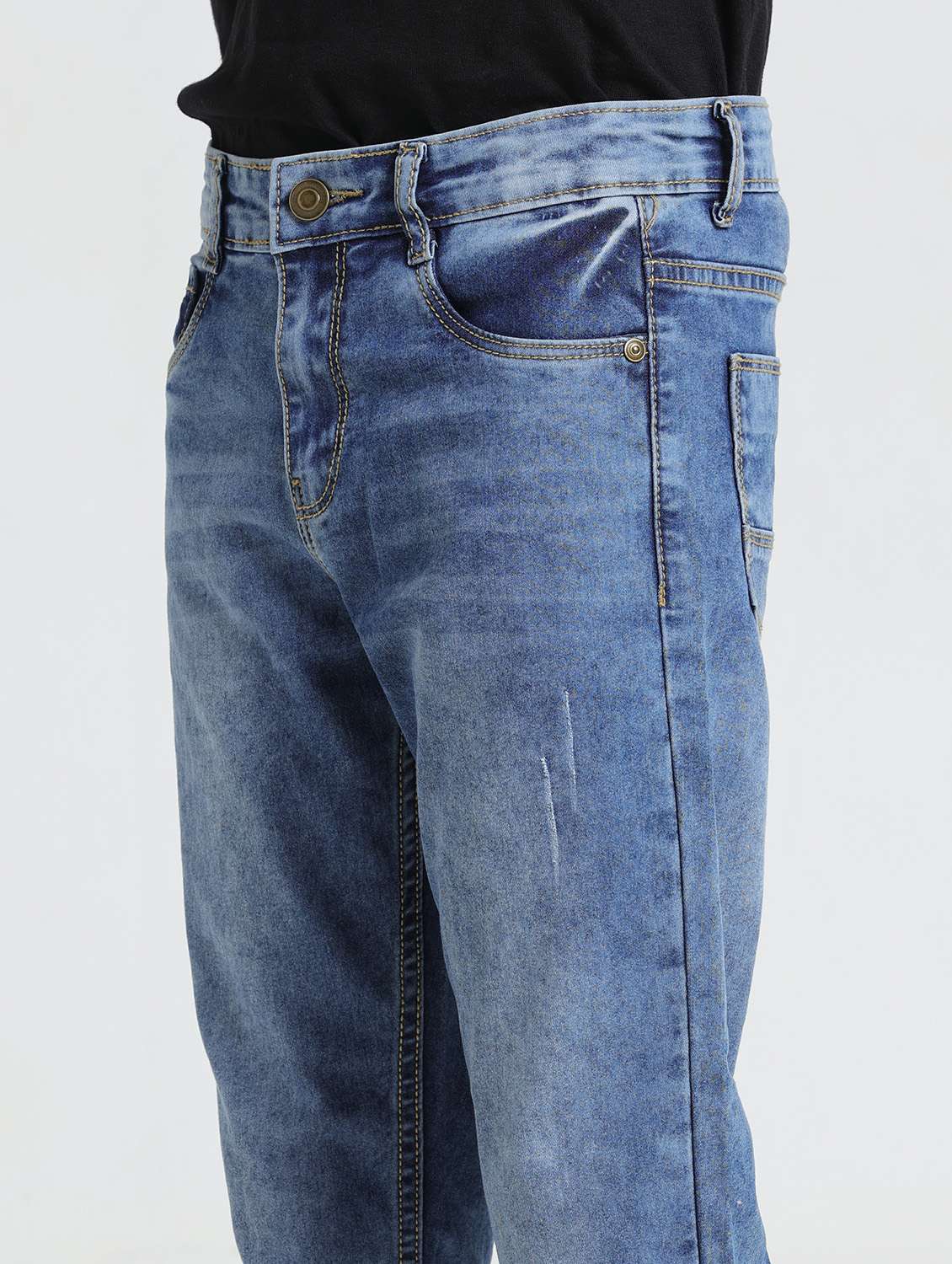 boys solid mid rise slim fit jean - 22293624 -  Standard Image - 4